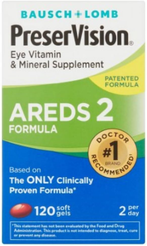 PreserVision AREDS 2 Vitamin & Mineral Supplement, Soft Gels 120 ea (Pack of 8)