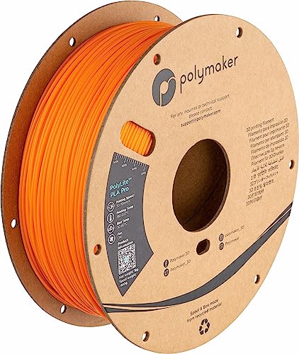 Polymaker PLA PRO Filament 1.75mm 1kg, Tough & High Rigidity White 3D Printing Filament, PolyLite PLA PRO 3D Printer Filament 1.75mm, Print with Most 3D Printers