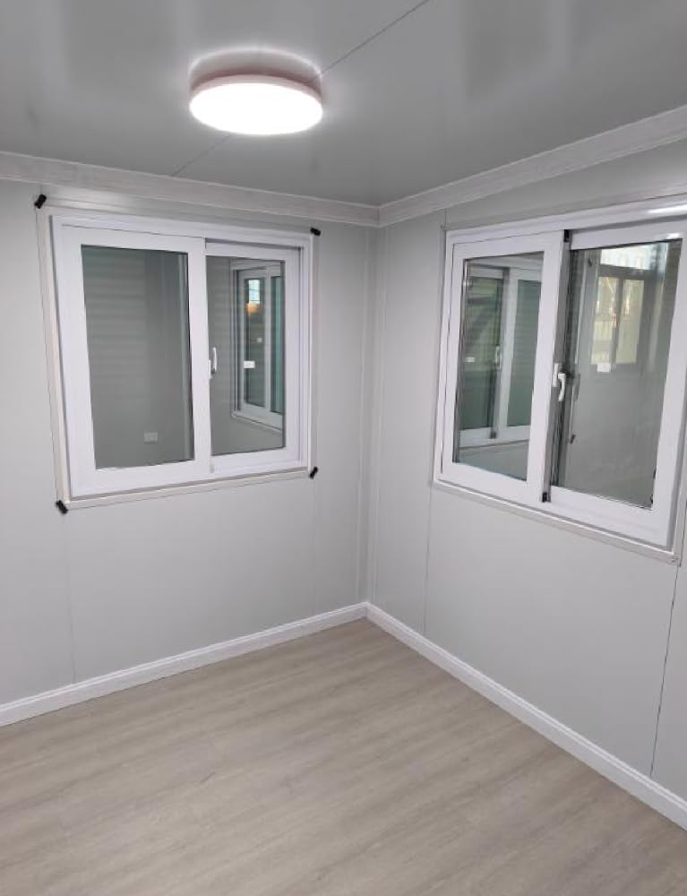 Tiny 20ft Prefab White House | Expandable Modern house to Live in with 2 Bedroom 1 Living room 1 bathroom and 1 kitchen