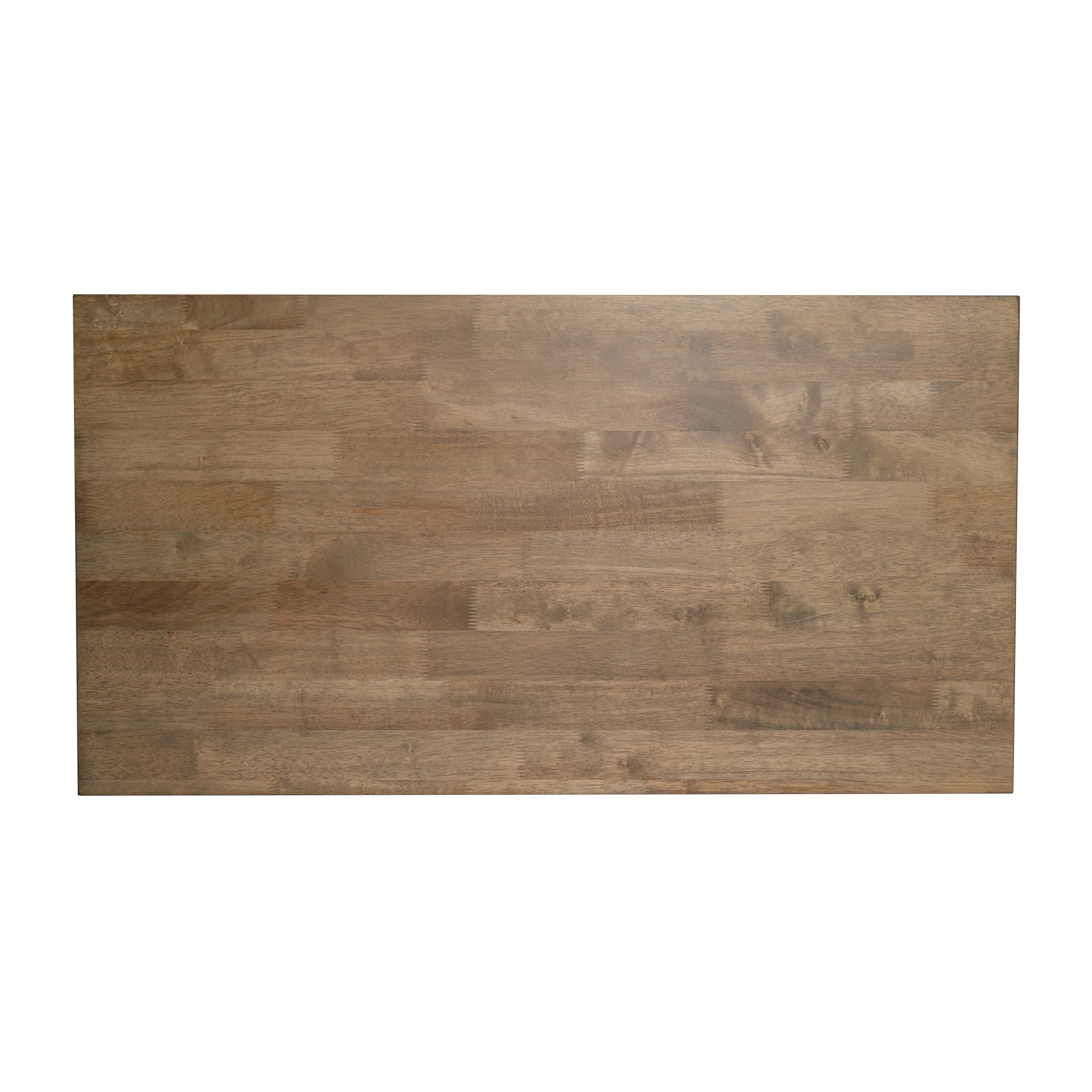 BizChair Solid Wood Farmhouse Coffee Table, Trestle Style Accent Table in Rustic Brown