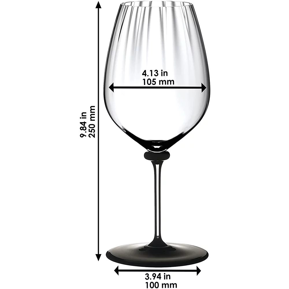Riedel 4884/0N Fatto A Mano Performance Cabernet Glass, Black Base (Set of Two)
