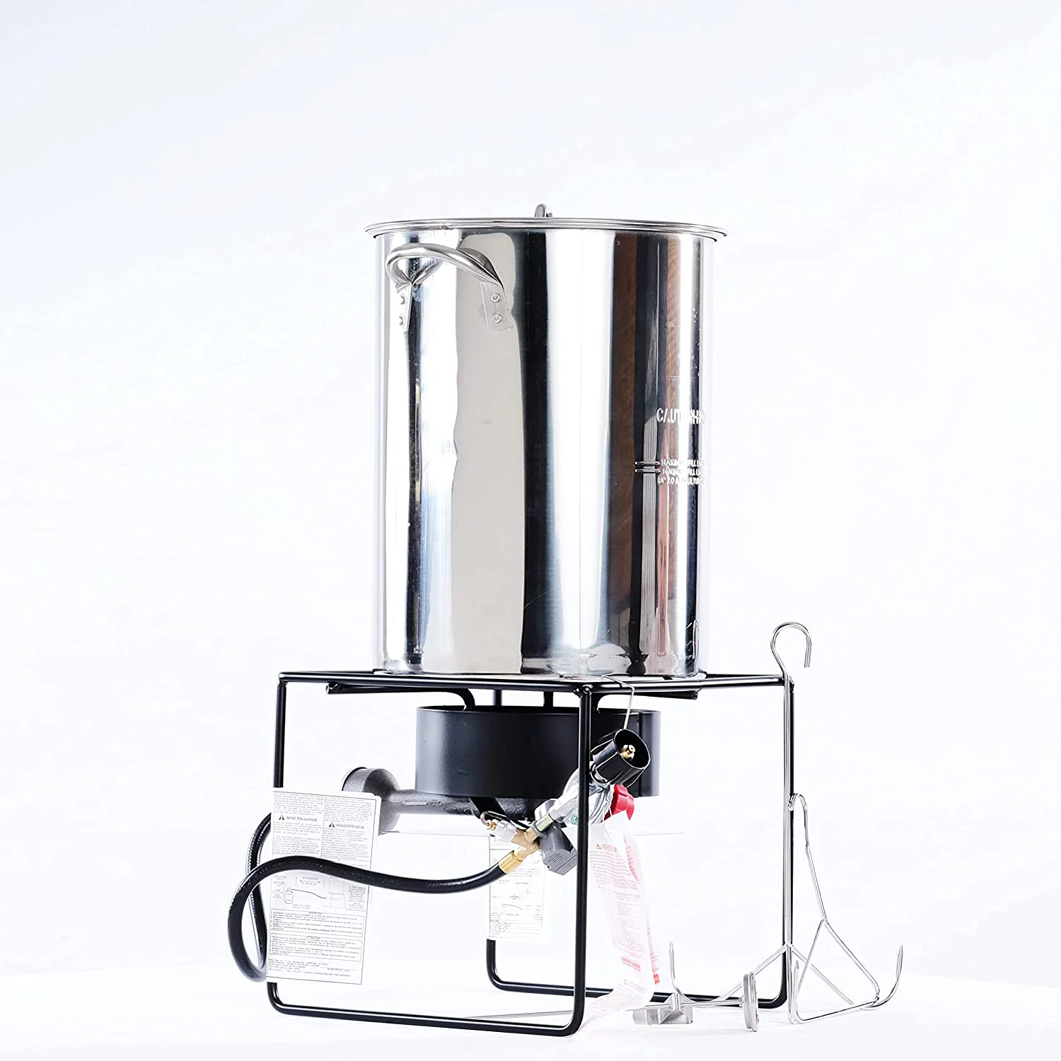 12 in. Welded Square Turkey Fryer Package with Stainless Steel Turkey Pot