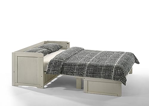 NIGHT & DAY Furniture Murphy Cube Cabinet Bed (White, Queen)