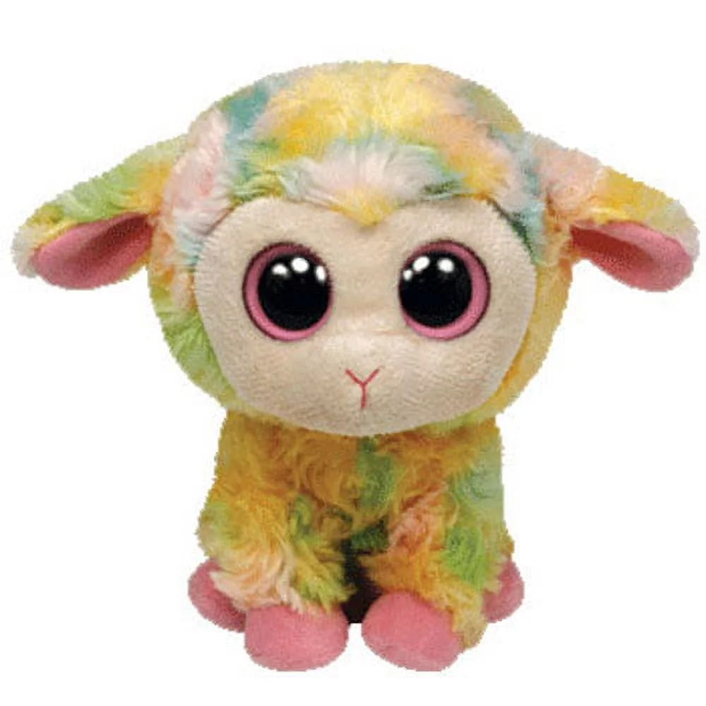 TY Beanie Boos - BLOSSOM the Multi-Color Lamb (Solid Eye Color) (Medium Size - 9 inch)