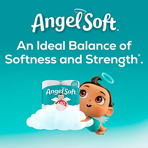Angel Soft Toilet Paper, 6 Super Mega Rolls : 36 Regular Rolls (Pack of 2)