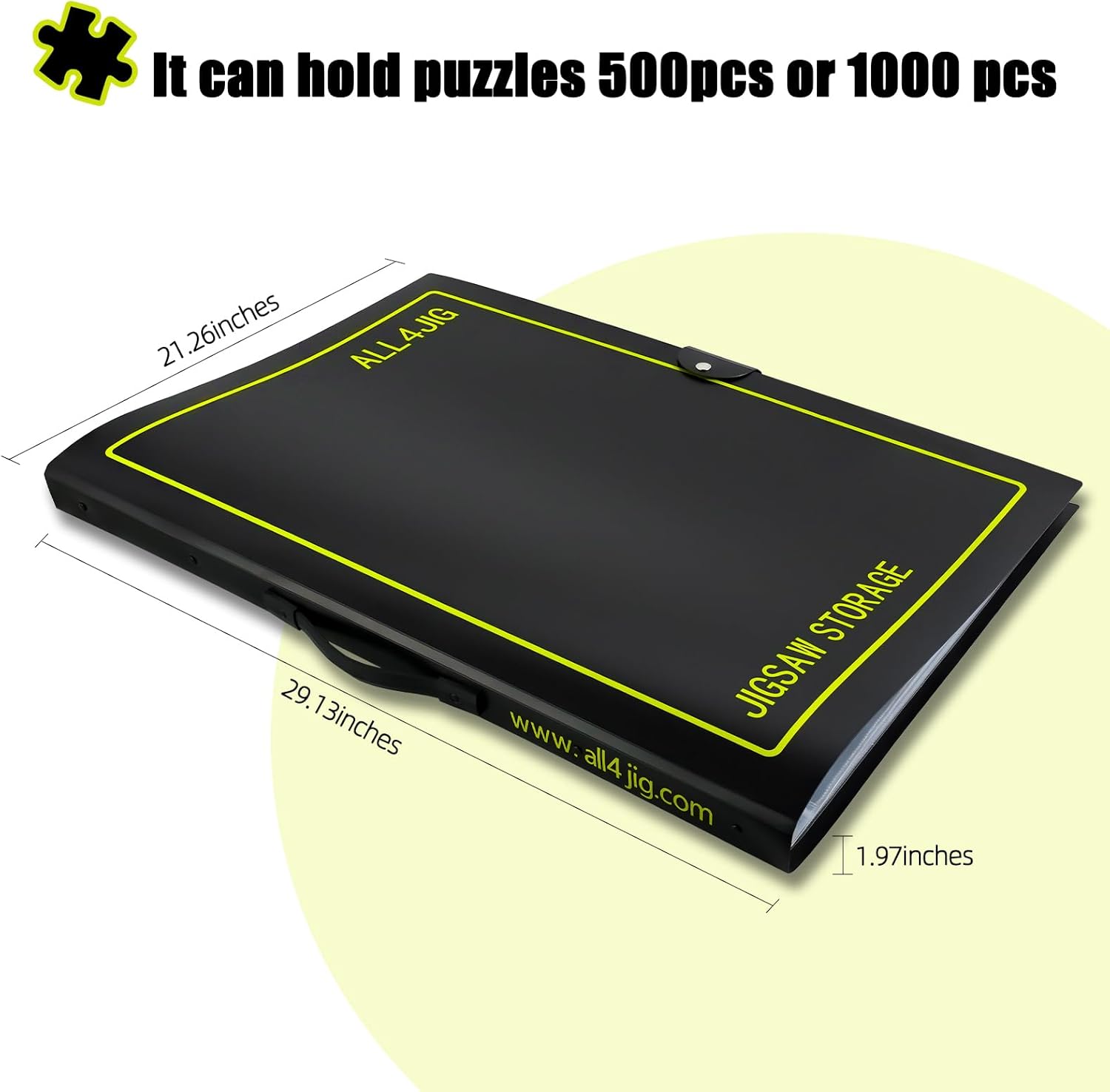 ALL4JIG Puzzle Storage Folder Keeper for Jigsaw Enthusiasts Puzzle Space-Saving Organizer Accessories for Adults Holds 20 Puzzles, HD Film Pockets