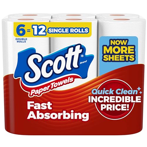 Scott Paper Towels, Choose-A-Sheet, 30 Double Rolls = 60 Regular Rolls (108 Sheets Per Roll)
