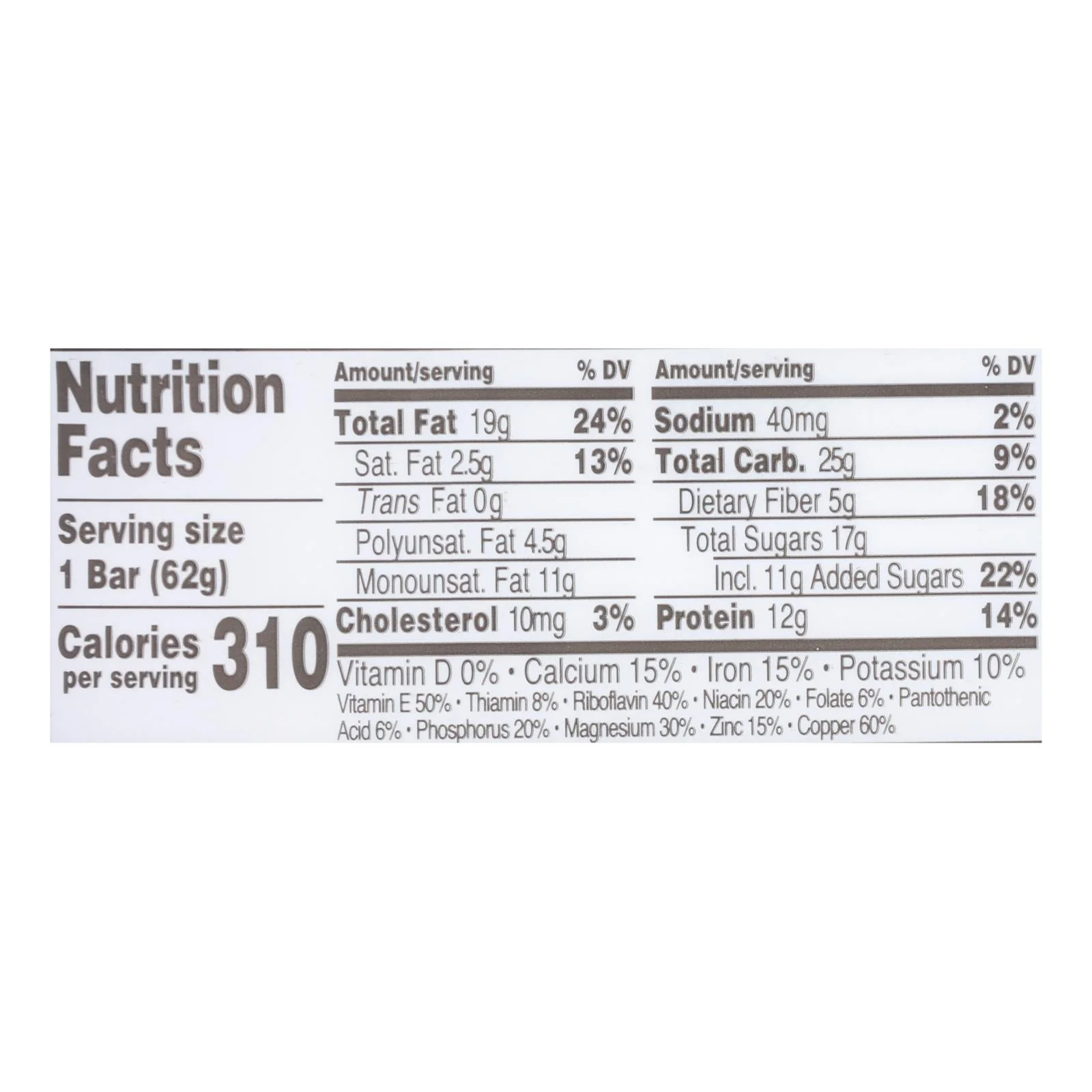 Perfect Bar Dark Chocolate Almond - Case of 8 - 2.2 OZ