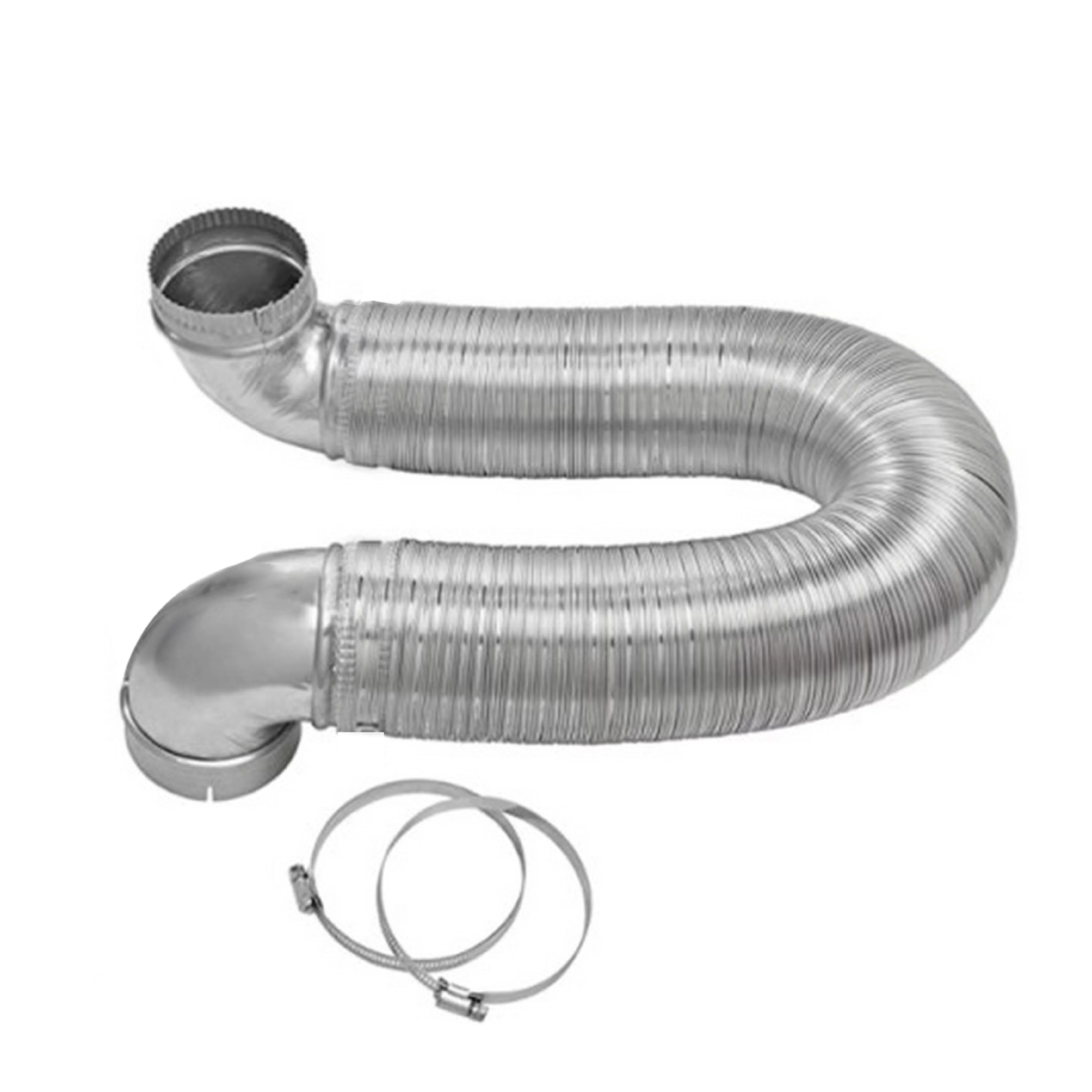 6 ft. Dryer Exhaust Duct, 2 Elbows, 2 Clamps (4 inch), Complete Dryer Vent Kit for Connection