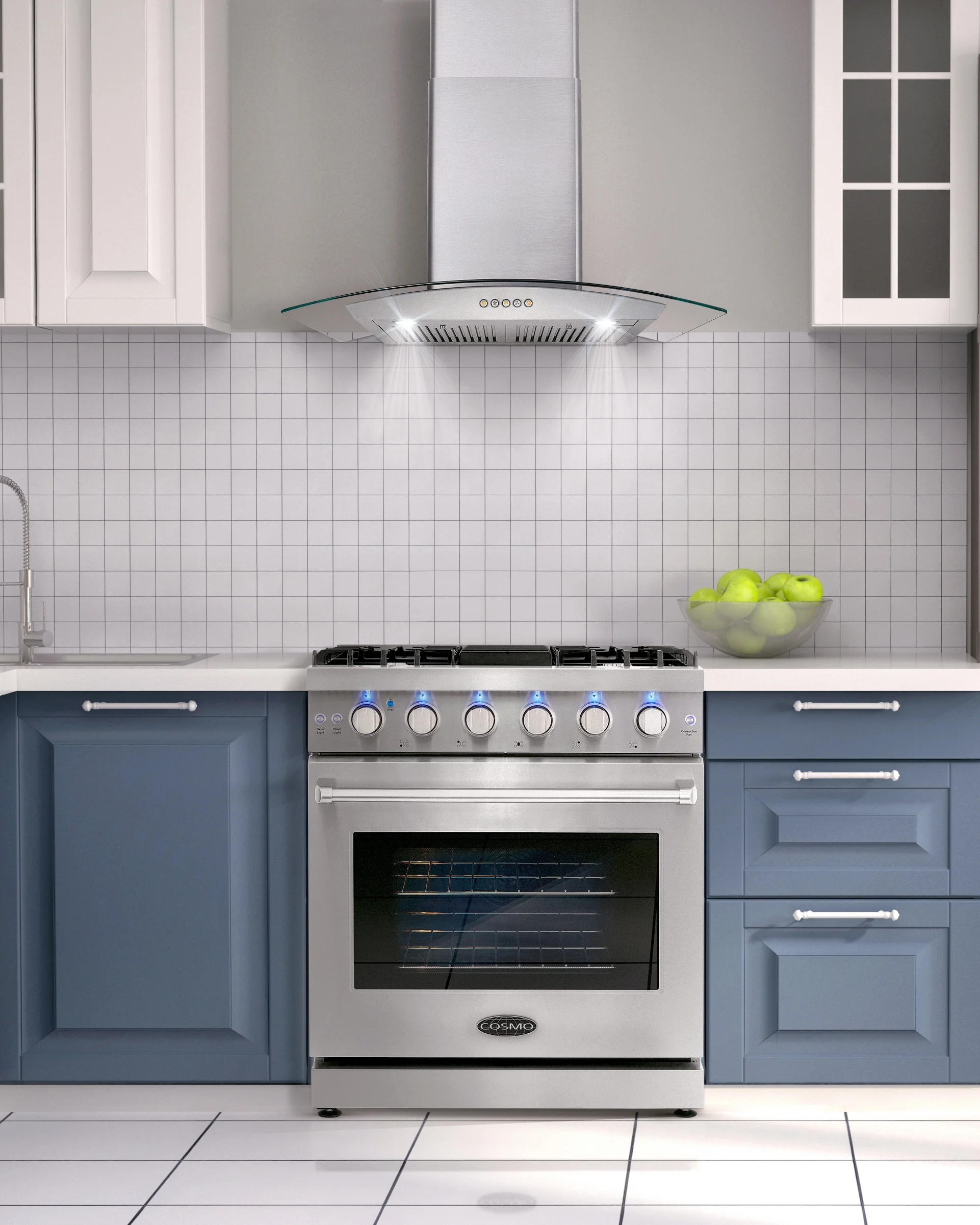 Cosmo 2 Piece Kitchen Appliance Package with 30