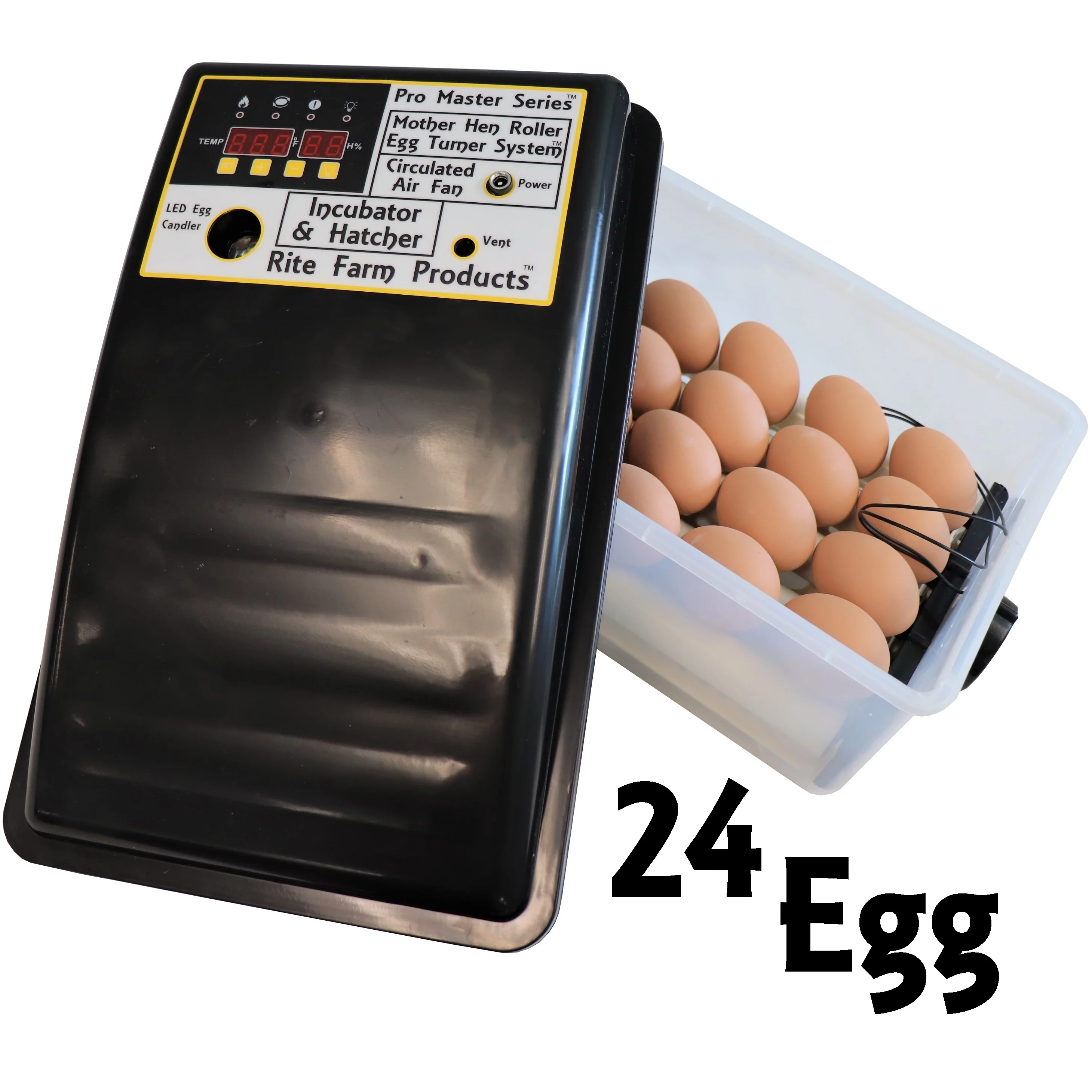 RITE FARM PRODUCTS PRO MASTER SERIES 24 CHICKEN EGG INCUBATOR & HATCHER TURNER