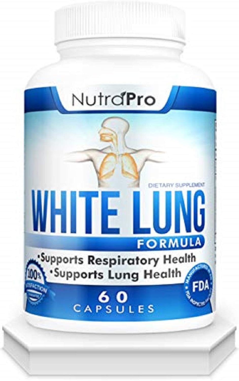 NutraPro White Lung Respiratory Health and Support + Derma - Dermal Repair Complex for Glowing Skin & Skin Hydration.