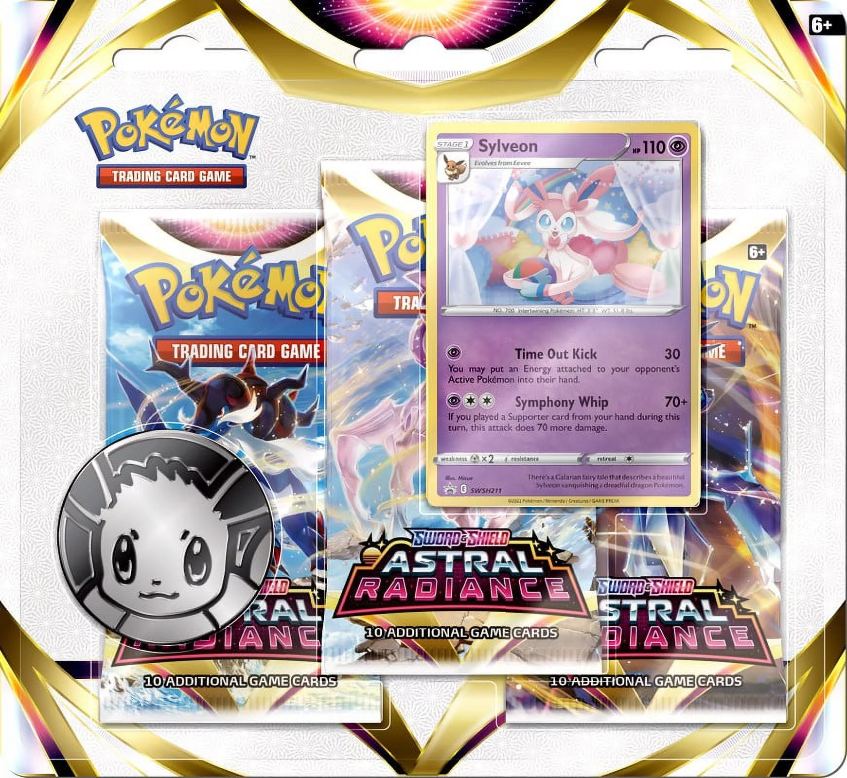 Pokemon Astral Radiance Sylveon Special Edition (3 Booster Packs & 1 Foil Promo Card)