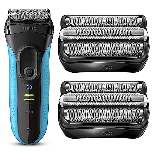 32B Series 3 Replacement Head for Braun ProSkin Electric Shaver, Compatible with Braun Foil Shaver 3000s 3010s 3020s 3030s 3040s 3050cc 3070cc 3080s 3090cc 320 330 340 350cc (2 Pack)