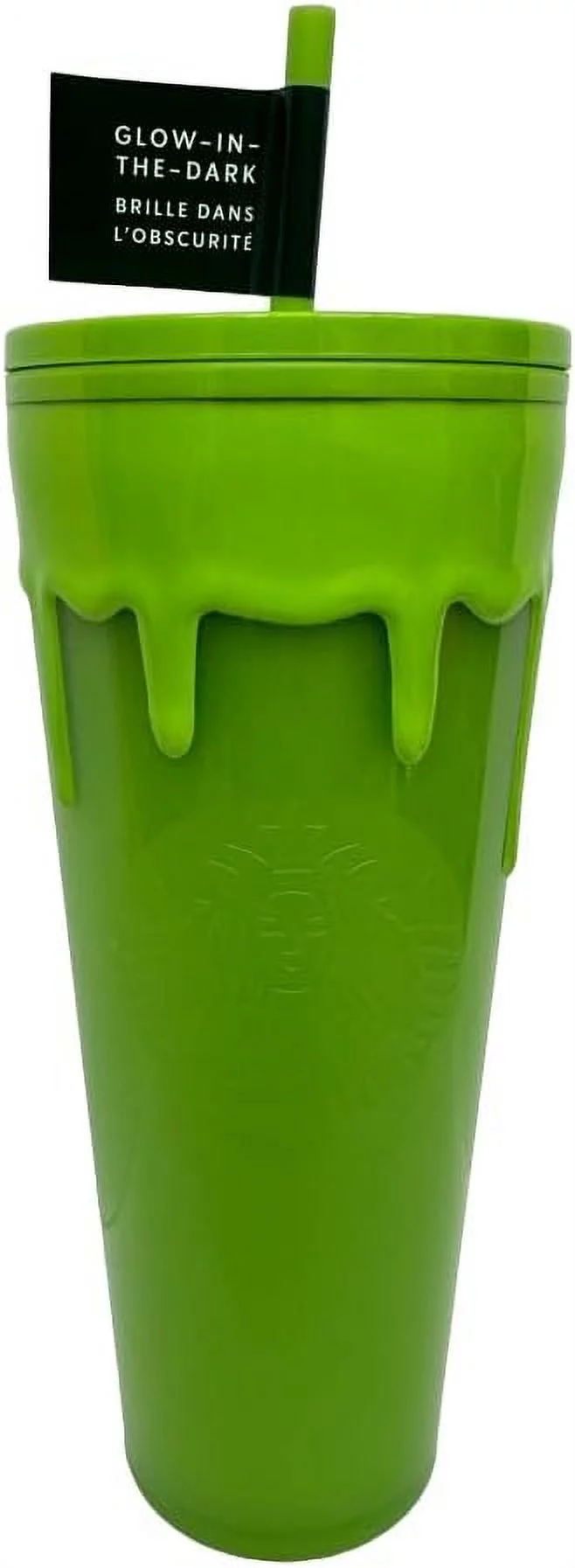 Starbucks 2023 Fall Halloween Green Glow in The Dark Slime Drip Cup, 24 fl oz, Venti