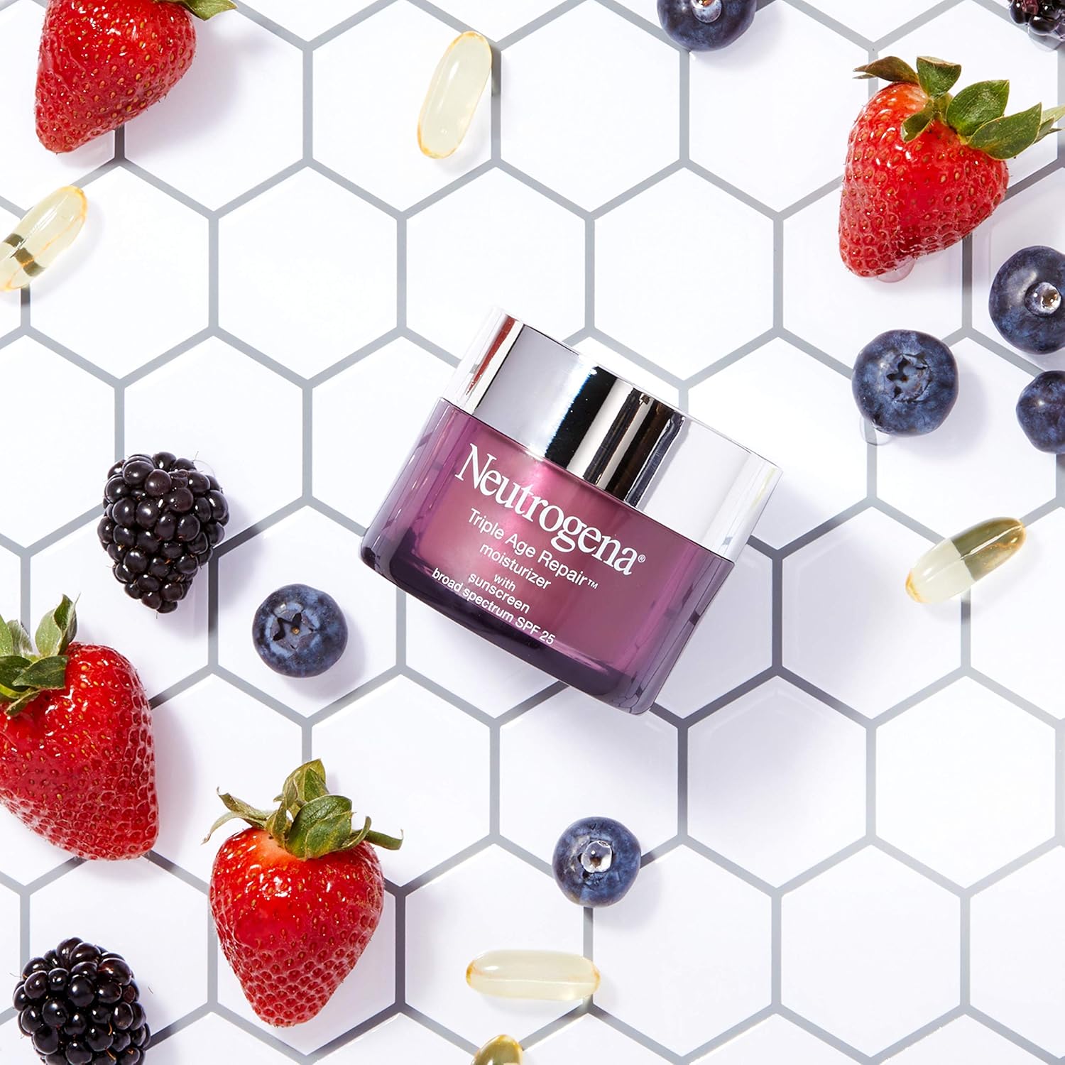 Neutrogena Triple Age Repair Anti-Aging Night Face & Neck Cream Day & Triple Age Repair Anti-Aging Daily Facial Moisturizer with SPF 25 Sunscreen, 1.7 oz