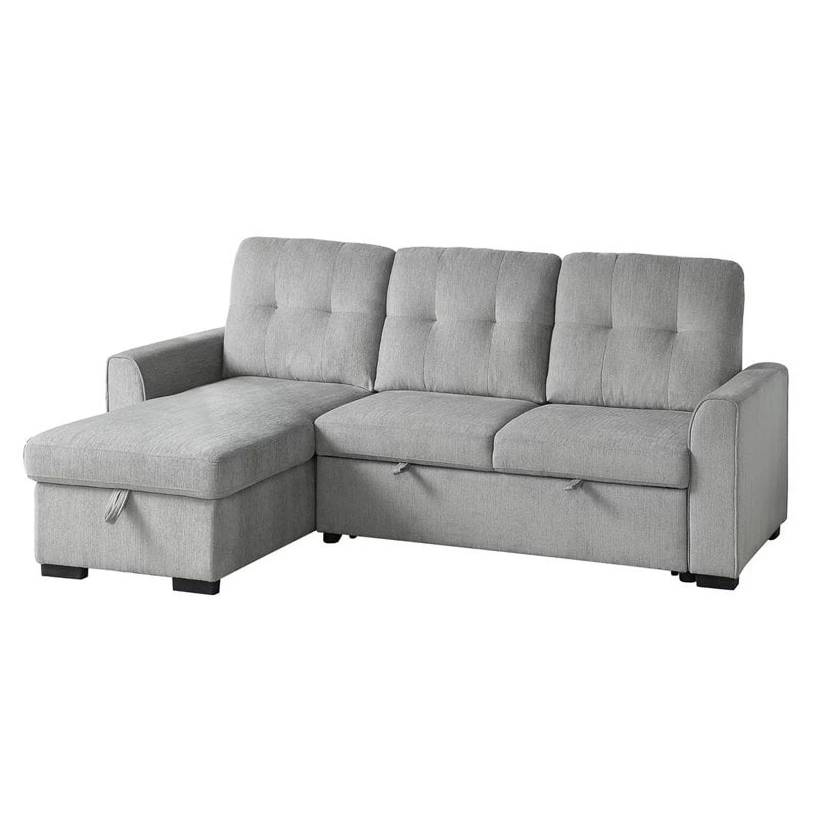 Lexicon Contemporary Wood 2-Piece Reversible Sectional with Storage in Gray