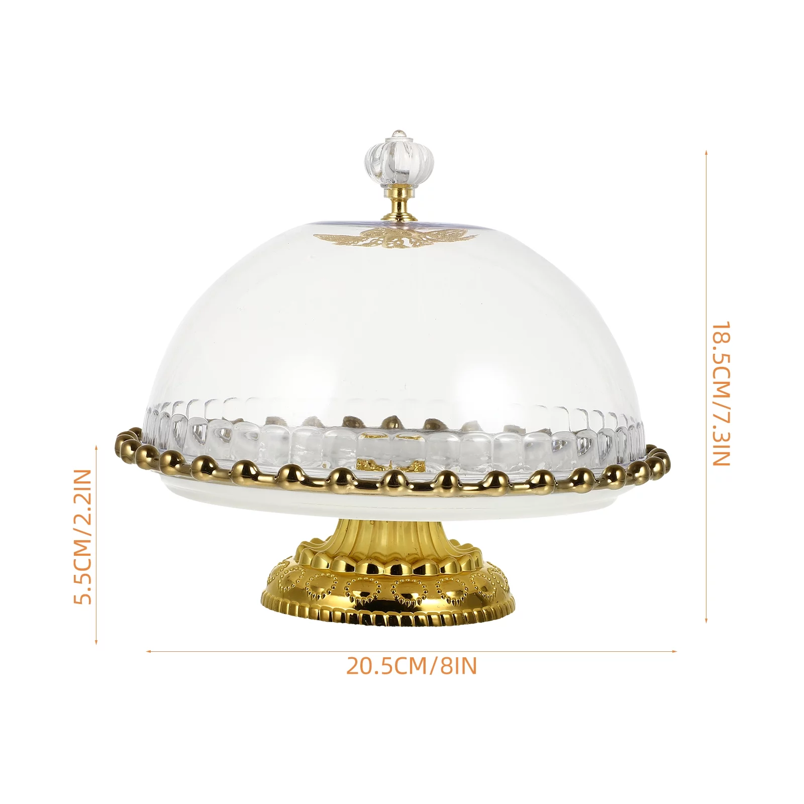 Nuolux Cake Stand Display Ceramic Dessertcupcake Serving Dome Cover Stand Tray Plate Glass Wedding Tall Tray Footed Rotating