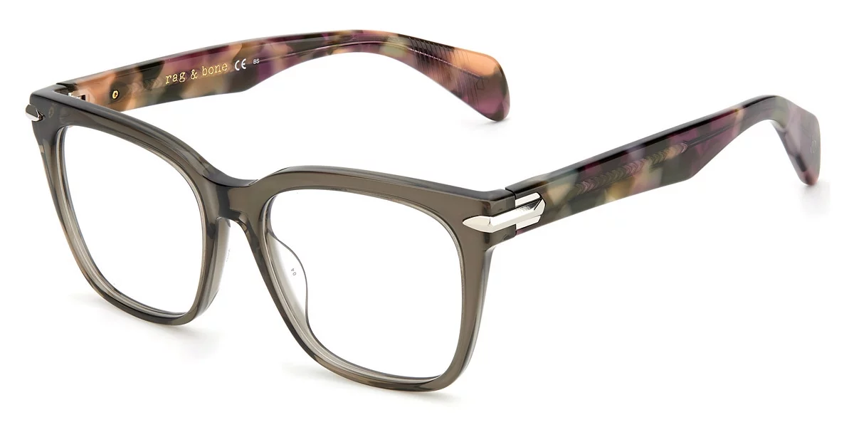 Rag & Bone 3015 Full Rim Rectangular Green Dark Light Eyeglasses