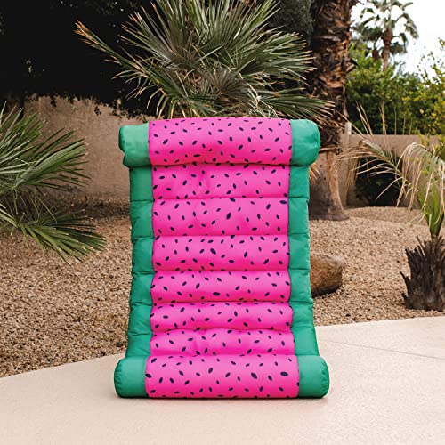 Big Joe Kona Hammock No Inflation Needed Pool Lounger with Headrest, Quick Draining Fabric, 4 feet Big