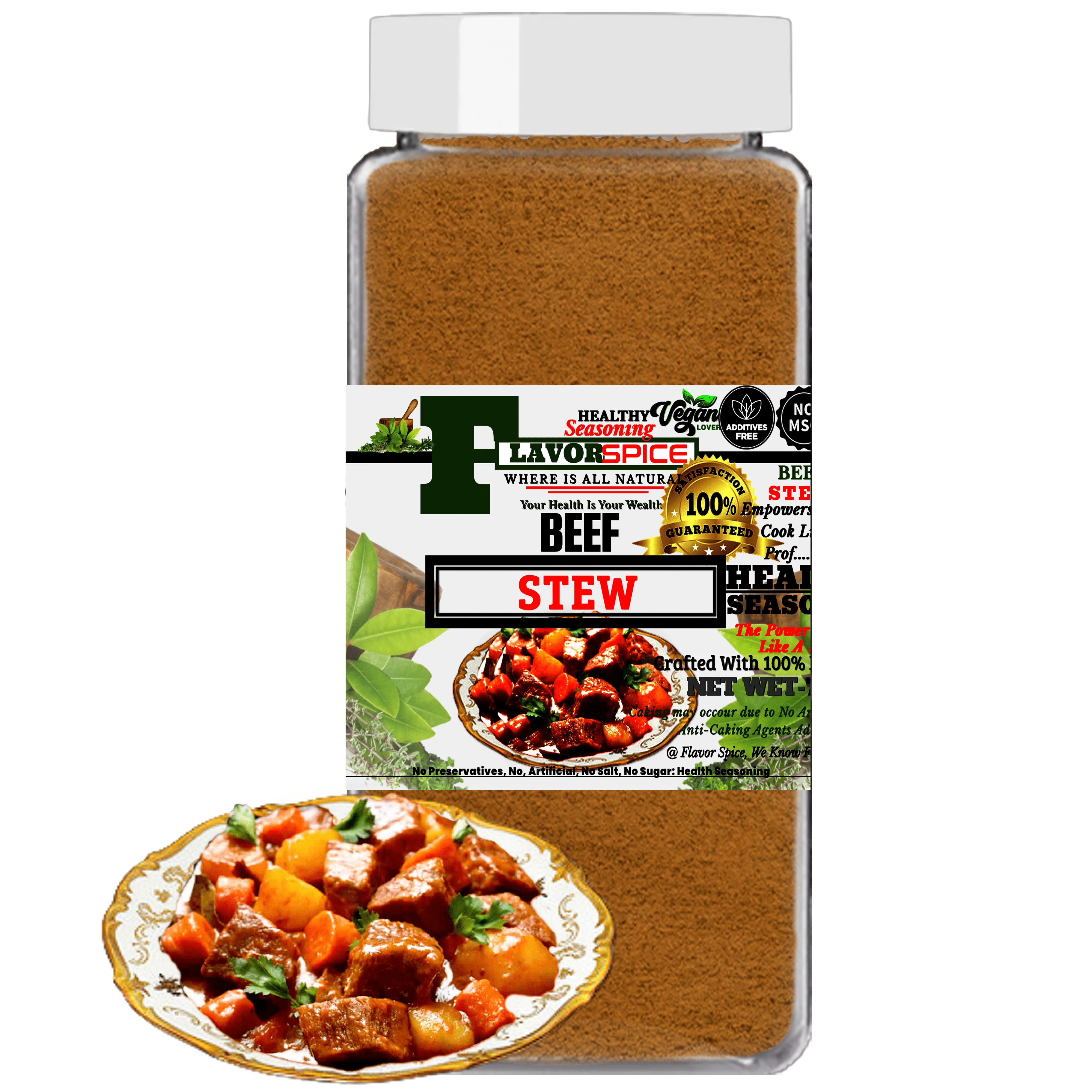 Beef Stew Seasoning 12.9oz(366g) Crafted with 100% Natural Herbs and Spices with No Artificial or preservatives, No Salt, No Sugar, No MSG, Gluten, Great For Keto, Great For Vegan