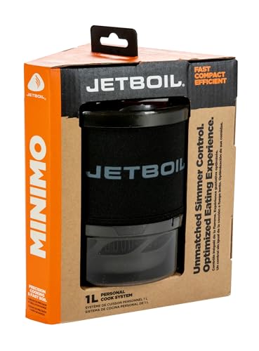 Jetboil MiniMo Camping and Backpacking Stove Cooking System with Adjustable Heat Control