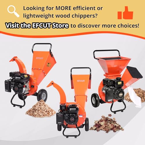 Wood Chipper Shredder Mulcher 7HP Gas Powered Heavy Duty Compact Design 3