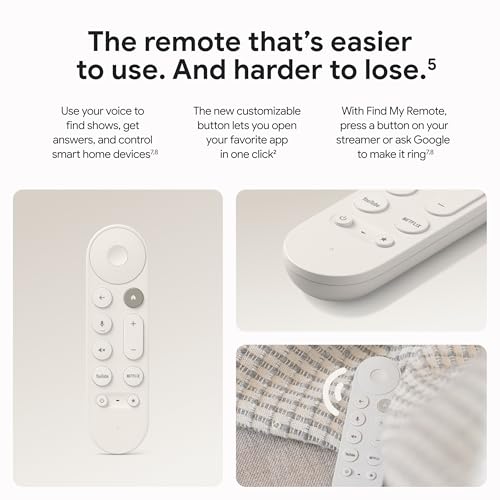 Google TV Streamer 4K - Fast Streaming Entertainment on Your TV with Voice Search Remote - Watch Movies, Shows, Live TV, and Netflix in 4K HDR - Smart Home Control - 32 GB of Storage - Porcelain