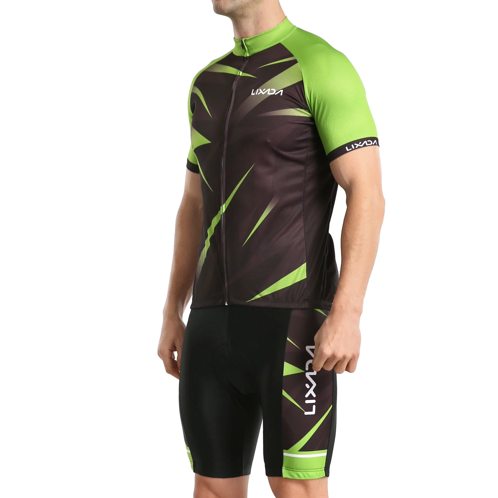 Lixada Cycling Jersey,Shirt And Padded Sleeve Bike Shirt Breathable Sleeve Bike Men Breathable Sleeve And Padded Mtb Bike Shirt And Padded Mtb Suit Sleeve Set Shirt+3d Huiop Suit Men Buzhi Set Men