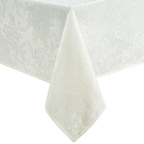 Elrene Home Fashions Poinsettia Elegance Jacquard Holiday Table Runner, 13