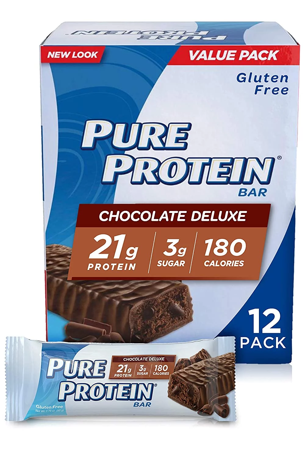 Pure Protein Chocolate Deluxe Protein Bars, 1.76 oz, 12 Count