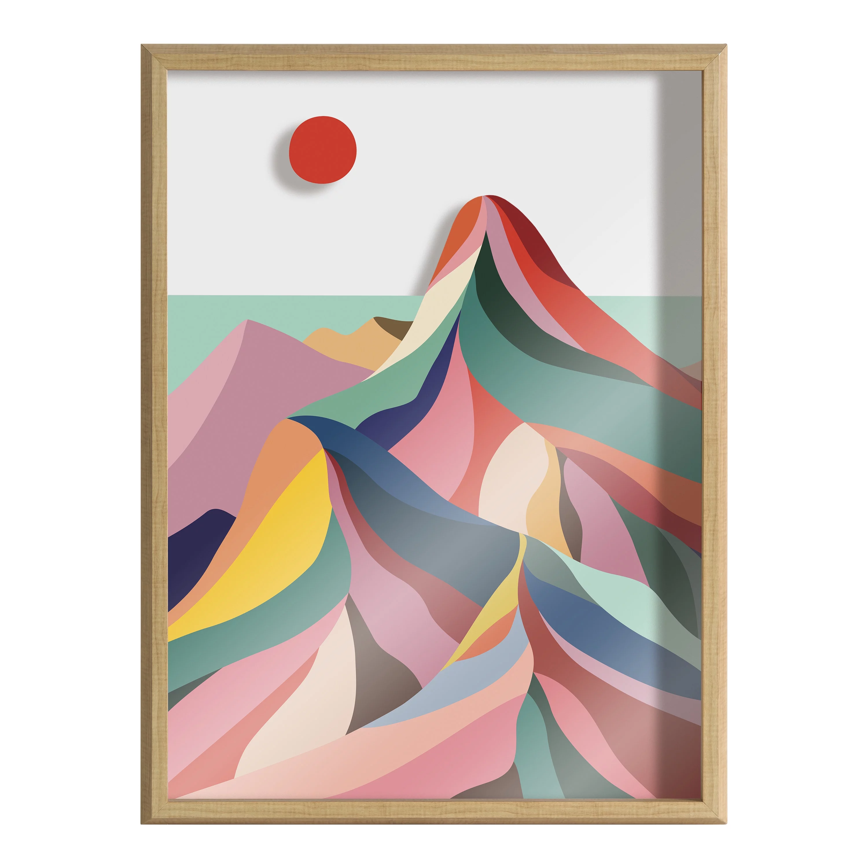 Blake MCM Mountains 18 in x 24 in Framed Painting Art Prints, by Kate and Laurel