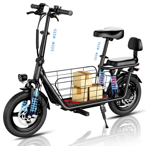 WINDHORSE 850W Peak Electric Scooter with Seat, 22MPH & 25 Miles Range, Dual Shock Absorbing, 3 Gear Speed, 14