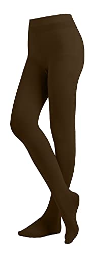 Women's Solid Colored Opaque Microfiber Footed Tights