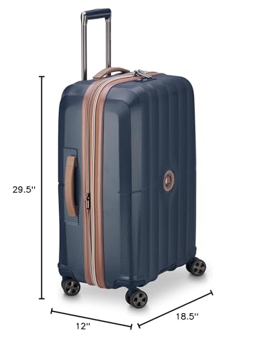 DELSEY PARIS Carrousel Hardside Expandable Luggage with Spinner Wheels, Navy, Carry-on 21 Inch