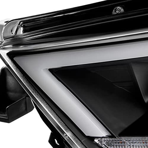 AKKON - Fit 2014-2023 Toyota 4Runner [Quad LED Module] Headlights Sequential LED Turn Signal Light Bar Parking Black