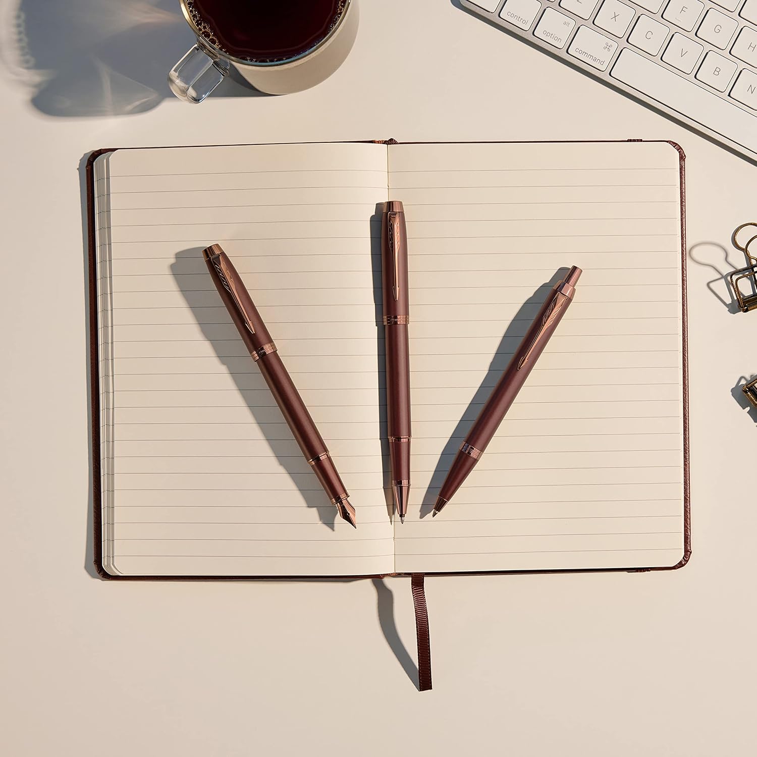 Parker IM Monochrome Fountain Pen | Burgundy Finish and Trims | Medium Point | Blue Ink | Gift Box