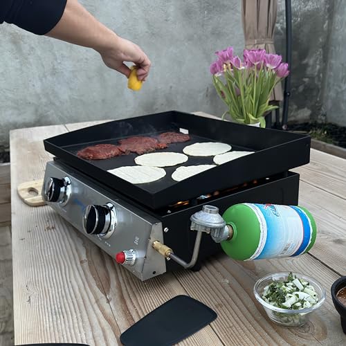 Flame King Refillable 1LB Empty Propane Cylinder Tank - Reusable - Safe and Legal Refill Option - DOT Compliant-16.4 oz (2-Pack), green (YSN164-2)