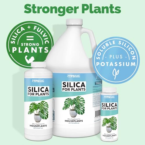 Silica for Houseplants, Liquid Silicon Plant Food for Strong Stems and Healthy Leaves, Liquid Plant Fertilizer 8 oz (250mL)