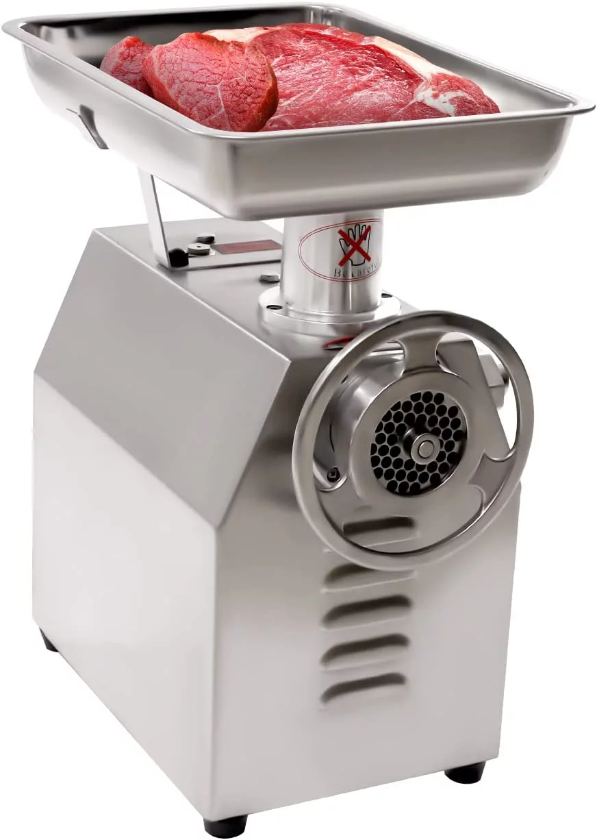 Miumaeov 110V Commercial Electric Meat Grinder Stainless Steel 1100W Counter Top 550lbs/h