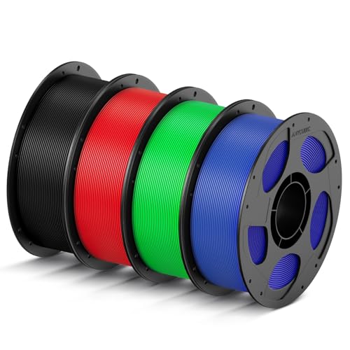 ANYCUBIC High Speed 3D Printer Filament 1.75mm Bundle, Rapid PLA Filament with High Prints Quality, Dimensional Accuracy +/- 0.02mm, Print with Most FDM 3D Printers, 1KG Spool, 2KG Blue + Bright Red