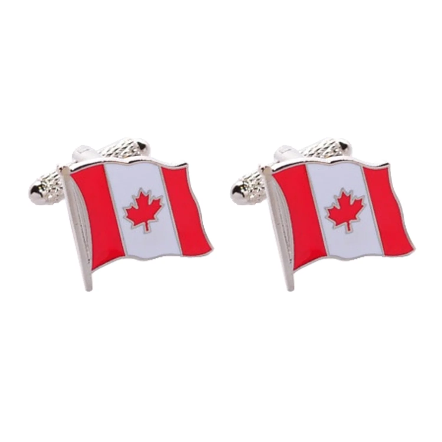 Waving Canadian Canada Flag Cufflinks