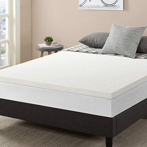 Best Price Mattress 2.5 Inch Ventilated Memory Foam Mattress Topper, CertiPUR-US Certified, Short Queen White