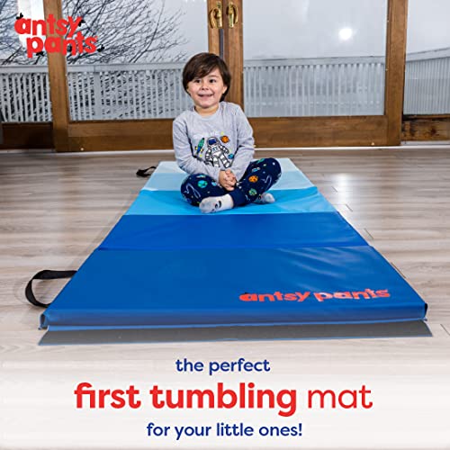 Tumbling Mat – Gymnastics Mat, Easy to Clean, Sturdy, Foldable Tumbling Mat for Kids, Padded, Portable, Carrying Handle, Gymnastics Equipment for Activity Play