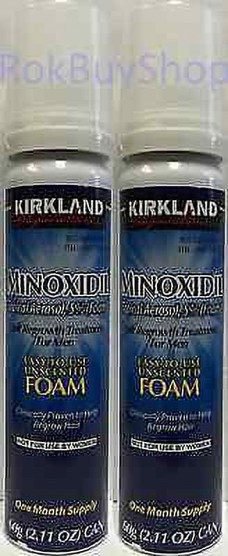 Kirkland 5% Minoxidil Foam Aerosol Hair Regrowth Treatment Men (2 month supply)