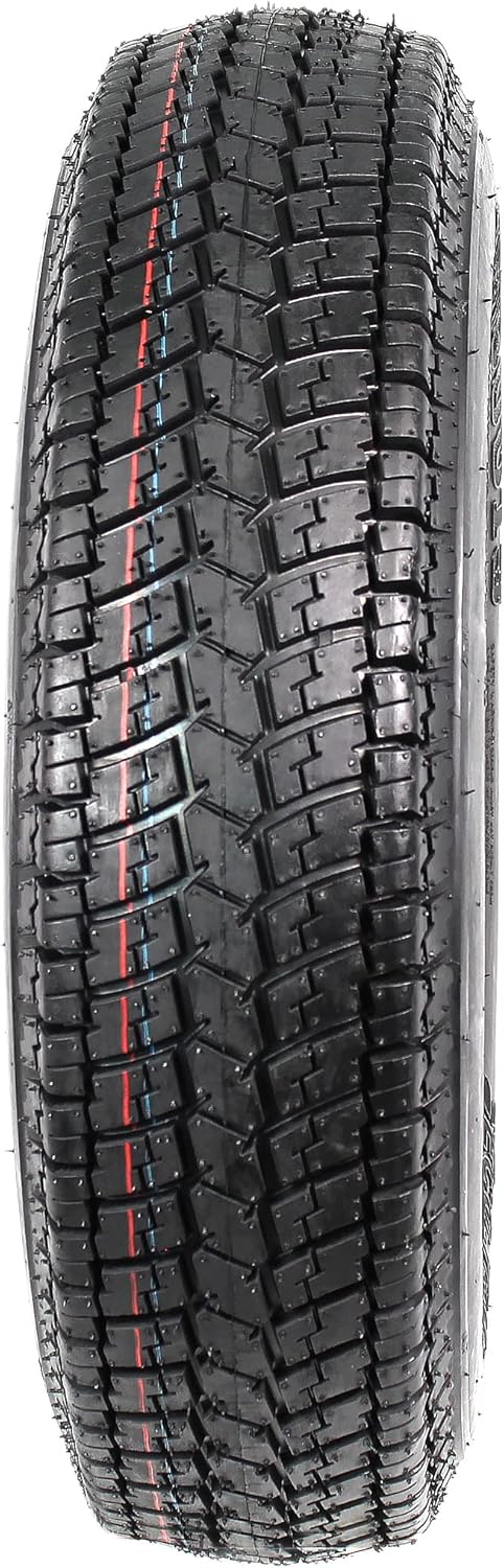 2-Pk Trailer Tire On Rim ST175/80D13 175/80 13 in. LRC 5 Hole White Spoke Wheel