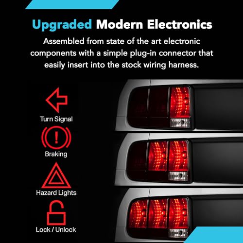 Raxiom Tail Light Sequencer Harness Kit with Tuning Plug and Play Wire Fits Mustang 1996-2004 Excluding 1999-2001 Cobra