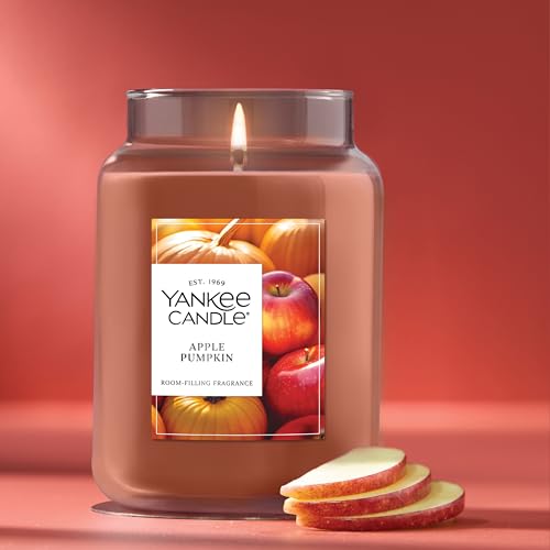 Yankee Candle Sugared Cinnamon Apple, Scented Candle, 22oz Large Jar with up to 150 Hour Burn Time, Giftable