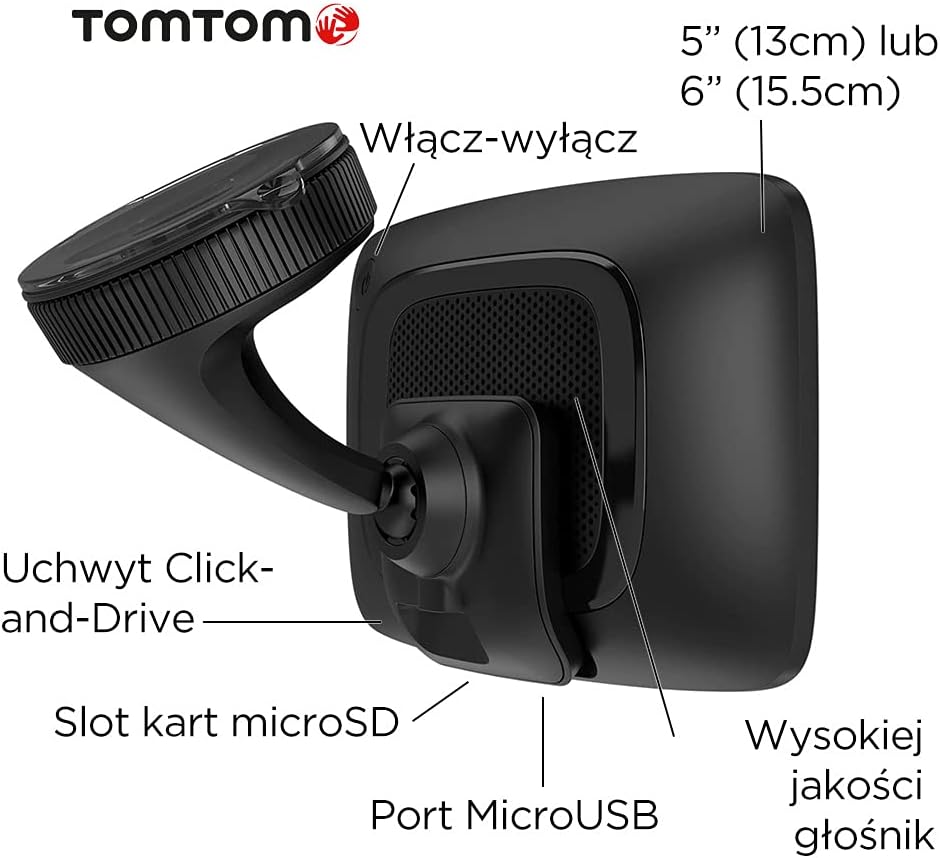 TomTom Car Sat Nav GO Essential, 6 Inch, with Traffic Congestion and Speed Cam Alert trial thanks to TomTom Traffic, EU Maps, Updates via WiFi, Handsfree Calling, Click-and-Drive Mount