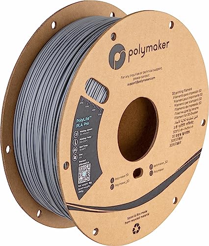 Polymaker PLA PRO Filament 1.75mm 1kg, Tough & High Rigidity White 3D Printing Filament, PolyLite PLA PRO 3D Printer Filament 1.75mm, Print with Most 3D Printers